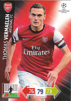 Thomas Vermaelen Arsenal 2012/13 Panini Adrenalyn XL CL #15